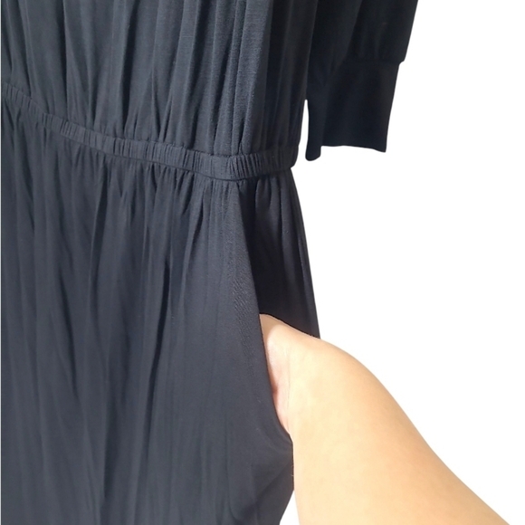 Torrid Midi Supersoft Slit Dress Black Size 3X 22-26 NWT - Picture 10 of 14